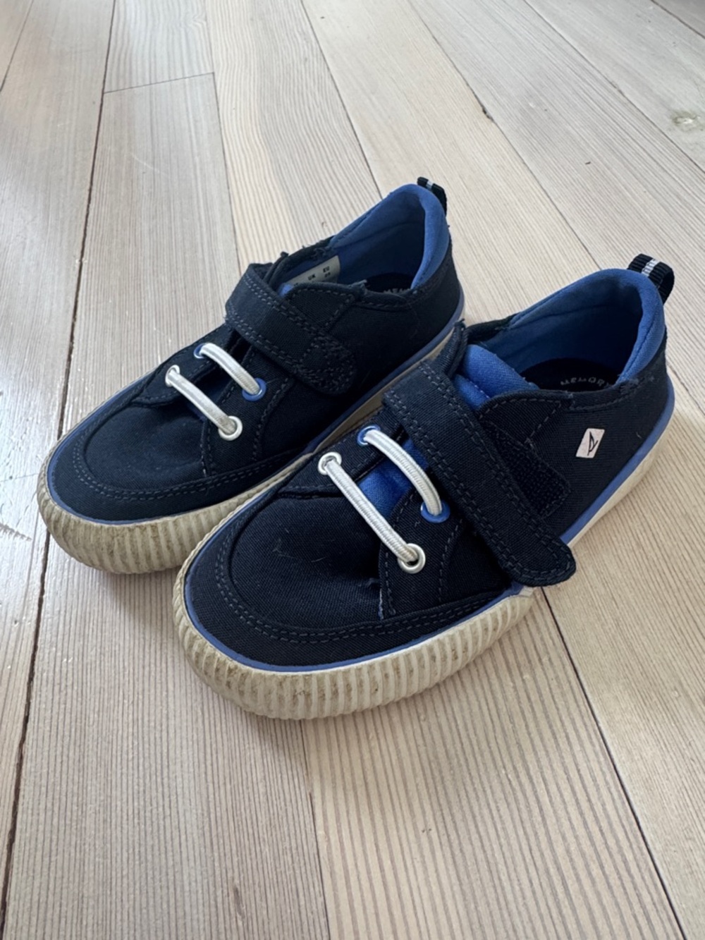 Sperry Navy Canvas Velcro Sneakers